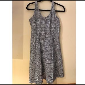 Striped Dress navy blue